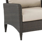 Outdoor 4 Piece Patio Wicker Furniture Set