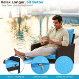 Outdoor Wicker 5-Piece Patio Sofa Set