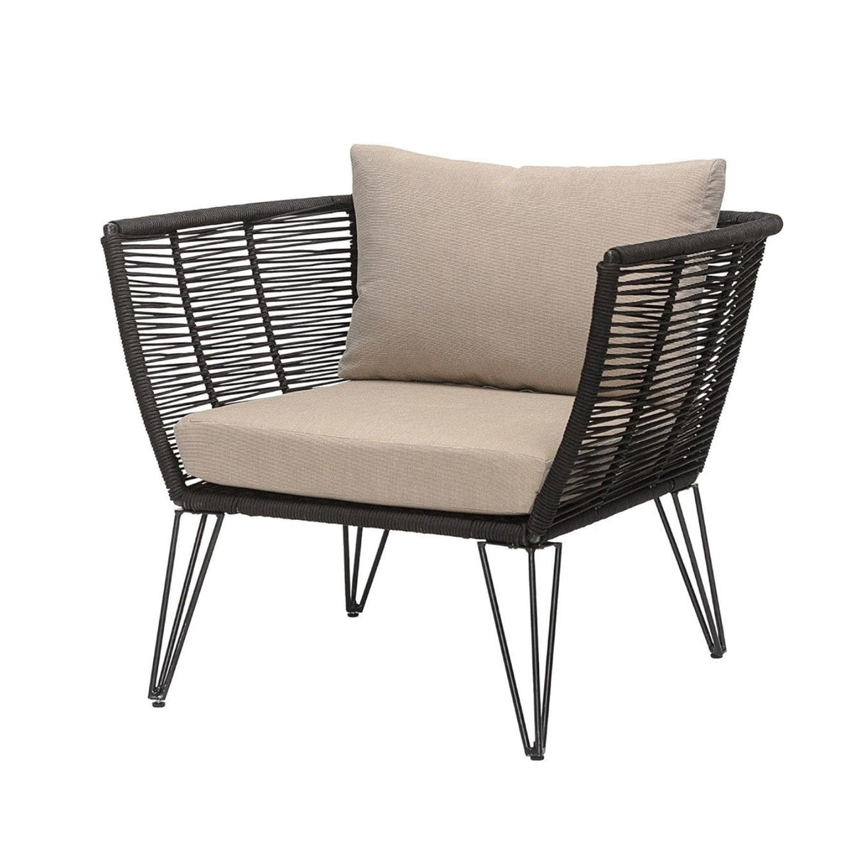 Outdoor Rope 1 Piece Patio Single Seater Sofa