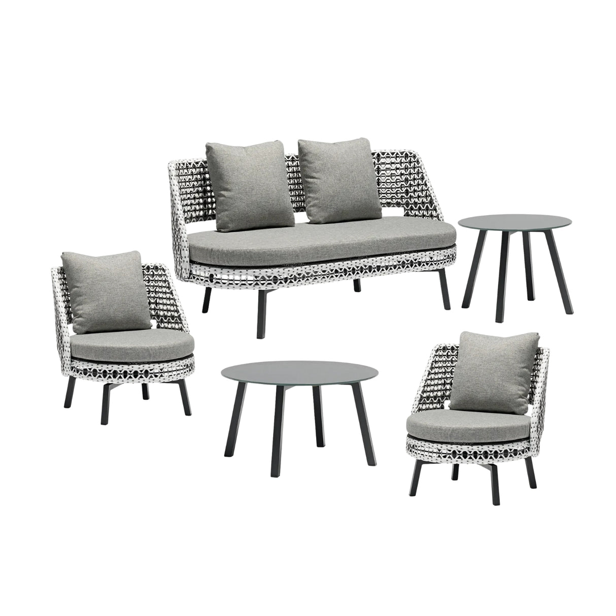 Outdoor Double Tone Rattan Wicker  Sofa Set