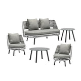 Outdoor Double Tone Rattan Wicker  Sofa Set