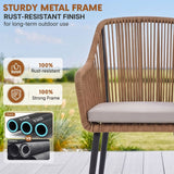 5-Piece Outdoor Rope Patio Dining Set