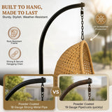 Hanging Egg Swing Chair (Beige and Dark Grey)