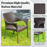 Outdoor Rattan Wicker Patio Dining Chairs