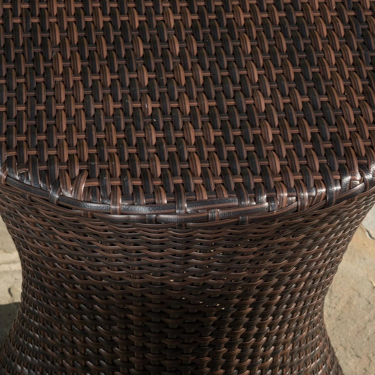 Outdoor Rattan Wicker Lounge Chairs Set of 2 with Matching Side Table