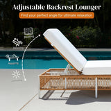 Outdoor Rope Lounge Chairs Set of 2 with Thick Cushions