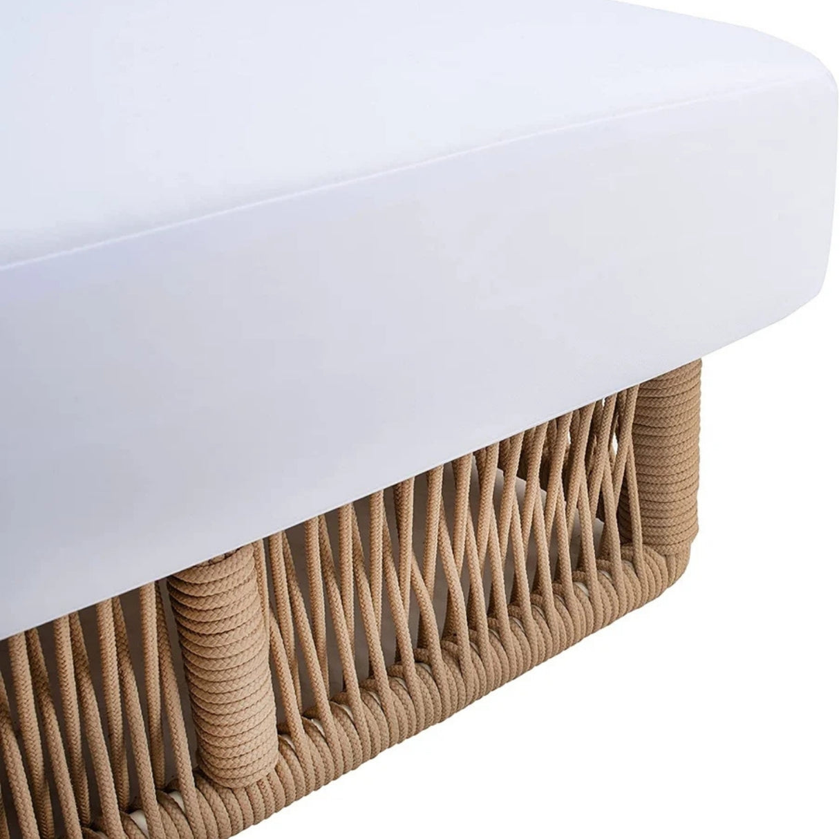 Outdoor All-Weather Rope Lounger with Cushions
