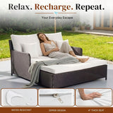 Outdoor Patio Double Seater Daybed For Garden, Poolside
