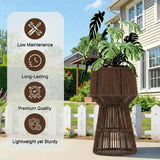 Devoko Outdoor Rope Planter Stand Set (Brown)