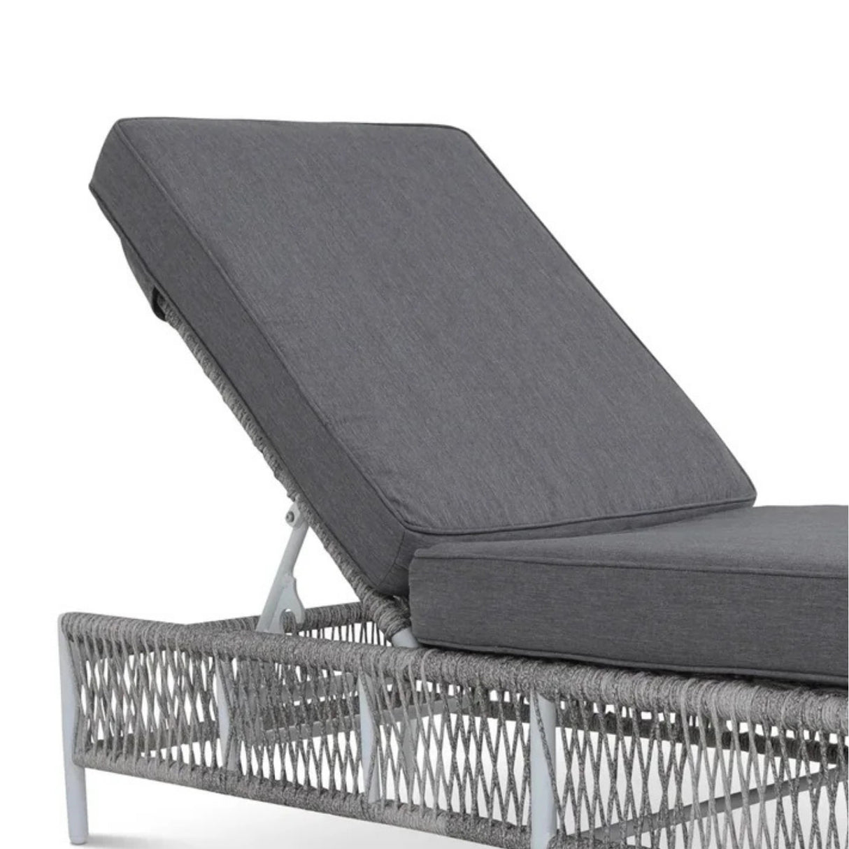 Outdoor Rope Lounge Chairs Set of 2 with Thick Cushions