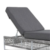 Outdoor Rope Lounge Chairs Set of 2 with Thick Cushions