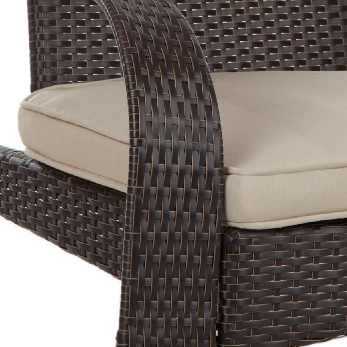 1-Piece Outdoor Wicker Single Seater Adirondack Style Armchair