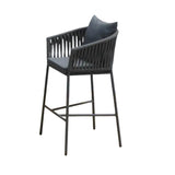 Outdoor Rope 5-Piece Bar Set With a High-Top Round Table