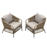 2-Piece Outdoor Rope Single Seater Sofa