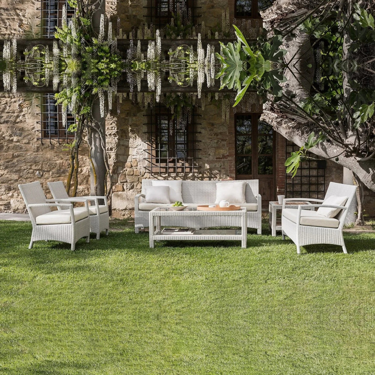 Outdoor Rattan Wicker 7-Seater Sectional Sofa Set