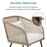 Outdoor Wicker 3-Piece Patio Set