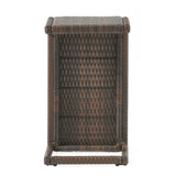 Outdoor Rattan Wicker Lounge Chairs Set of 2 with Matching Side Table