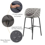2-Piece Outdoor Rope Bar Chairs – Stylish Comfort Built to Last