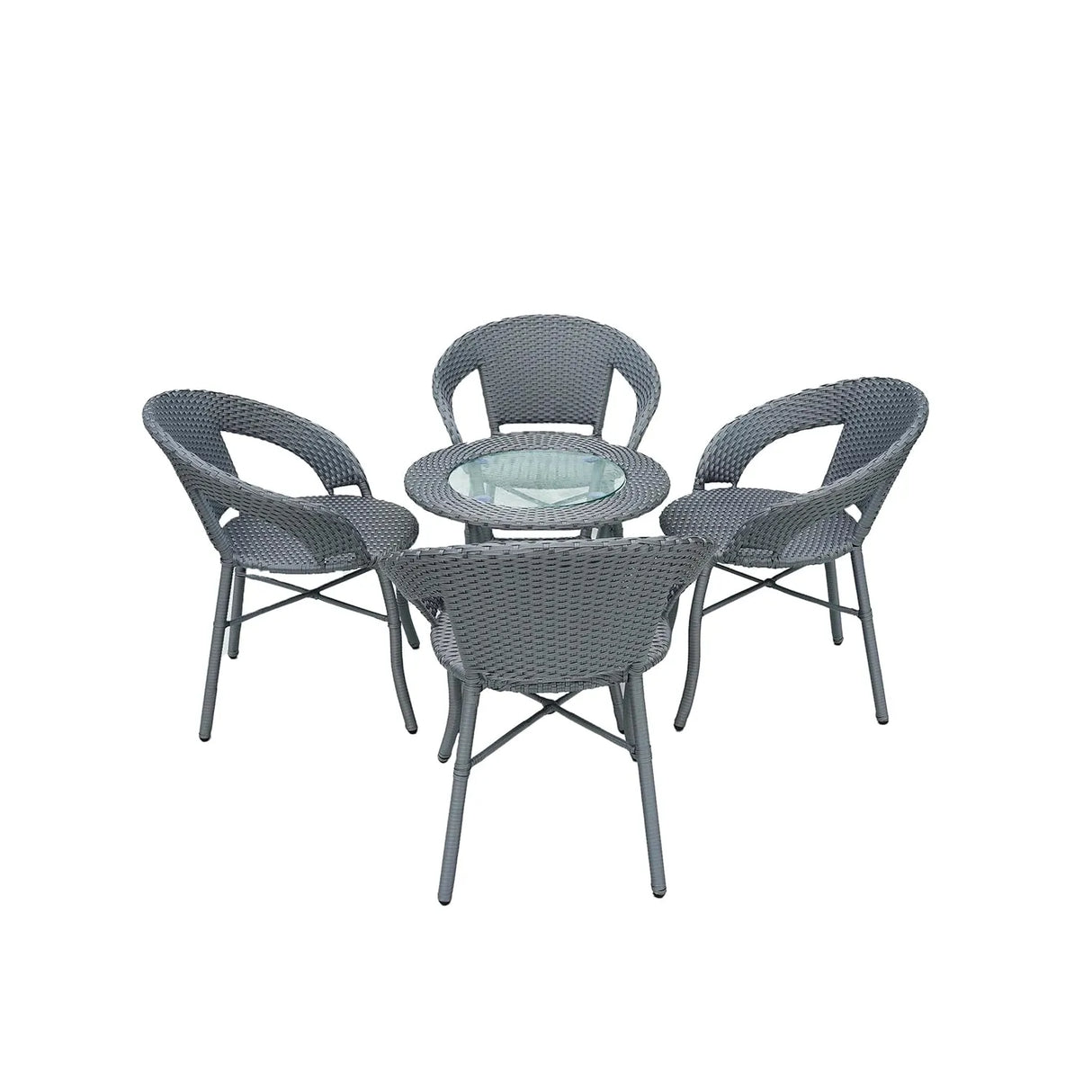 5-Piece Outdoor Rattan Wicker Patio Bistro Set