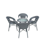 5-Piece Outdoor Rattan Wicker Patio Bistro Set