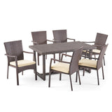 7-Piece Outdoor Rattan Wicker Dining Set