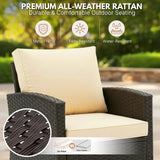 3-Piece Outdoor Rattan Wicker Patio Set