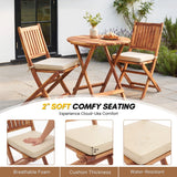 Acacia Wood Foldable Outdoor Bistro Set – 2 Chairs & Round Table