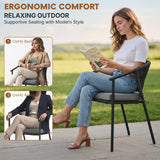 4-Piece Outdoor Rope Patio Dining Chairs