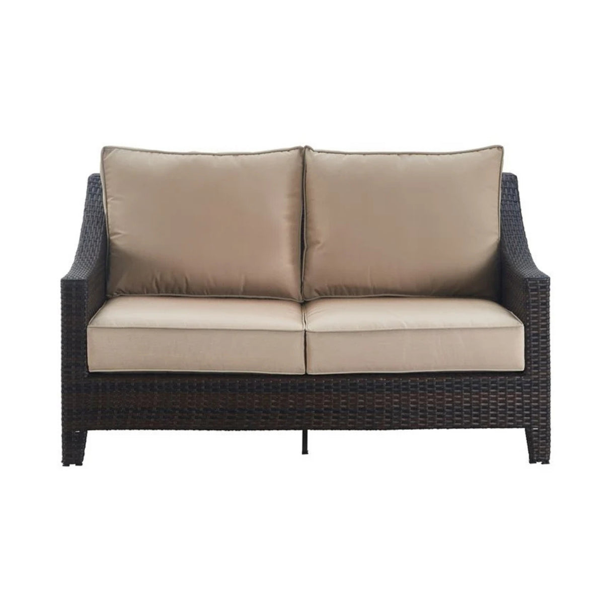 Outdoor Rattan Wicker 1-Piece Loveseat Sofa
