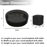 Outdoor Round Daybed With Table Cover