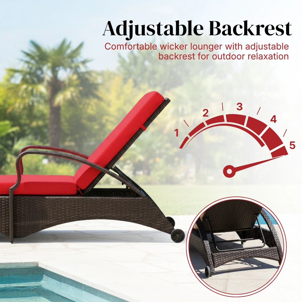 Outdoor All-Weather Wicker Lounger