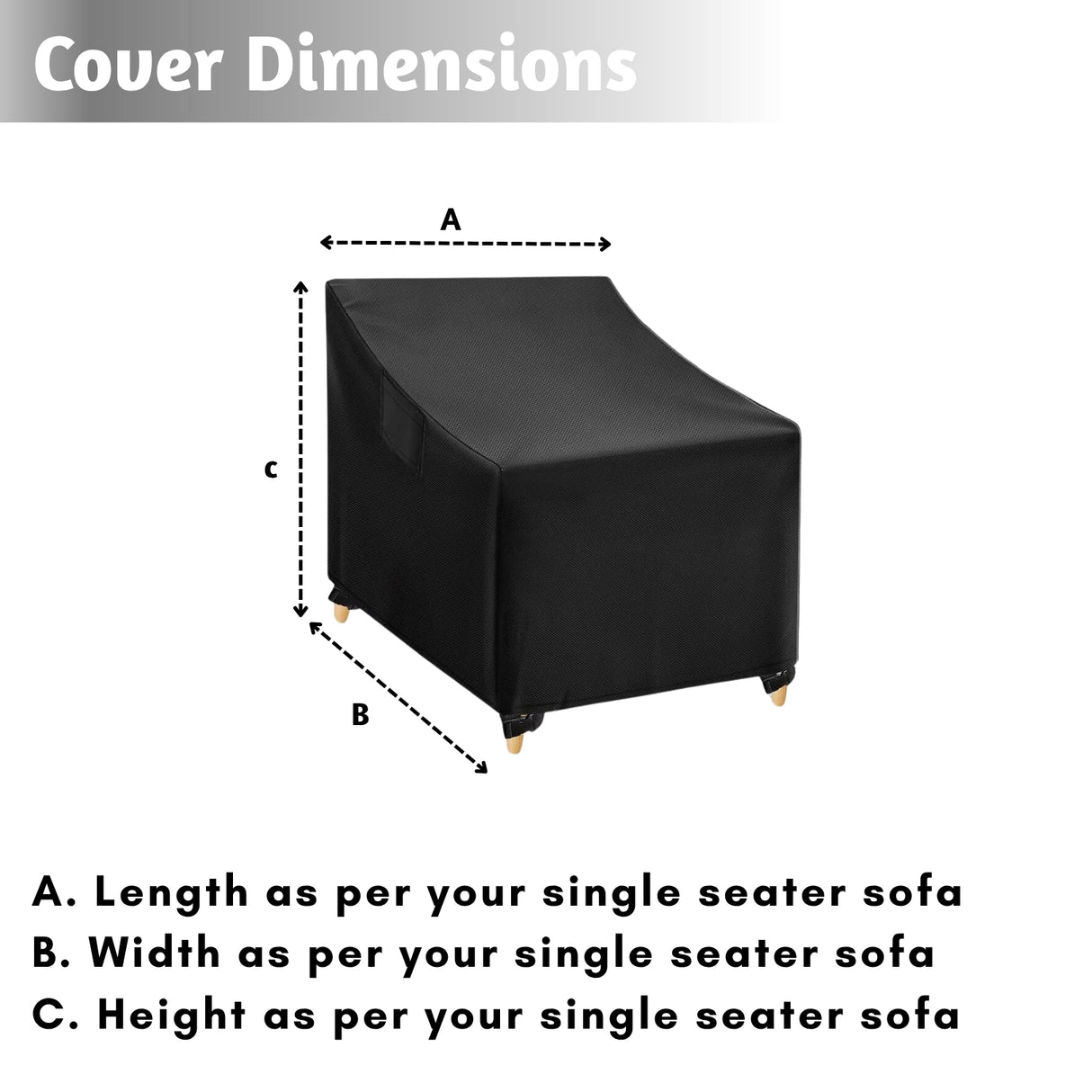 Outdoor Single Seater Sofa Cover