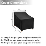 Outdoor Single Seater Sofa Cover
