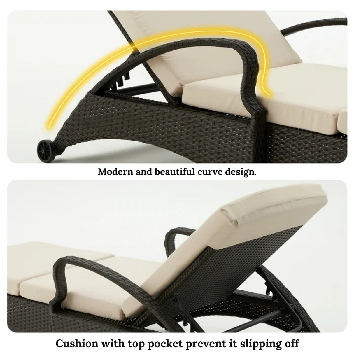 Outdoor All-Weather Wicker Lounger