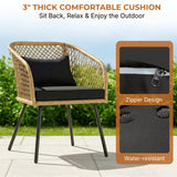 Outdoor Wicker 3-Piece Patio Set