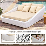 Patio Rattan & Wicker Double Conversation Daybed