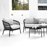 Outdoor 4 Seater Rope Conversation Sofa Set