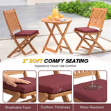 Acacia Wood Foldable Outdoor Bistro Set – 2 Chairs & Round Table
