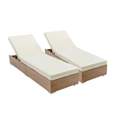 Outdoor 2-Piece Chaise Lounge Chair with Adjustable Settings and Cushions