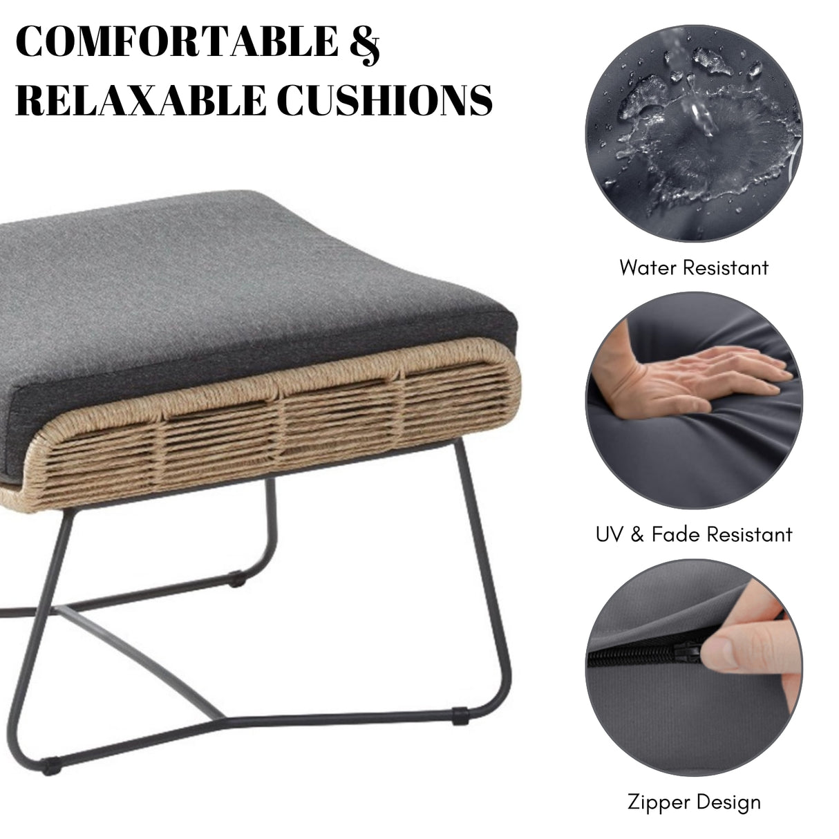 Outdoor All-Weather Rope Footstool