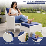 Outdoor Rattan Wicker 5 Piece Patio Sofa Set