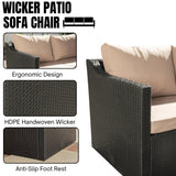 Outdoor All-Weather Rattan Wicker Three Seater Sofa