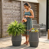 Outdoor Rope Planter Set of 2 (Grey)