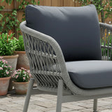 Outdoor 4 Seater Rope Conversation Sofa Set