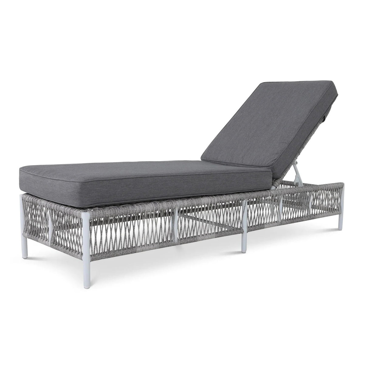 Outdoor Rope Lounge Chairs Set of 2 with Thick Cushions