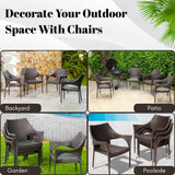 Outdoor Rattan Wicker Patio Dining Chairs