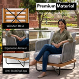 Premium All-Weather Outdoor Rope Sofa Chairs Set (Grey)