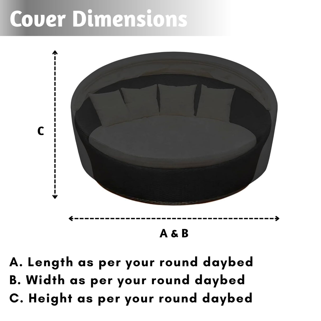 Outdoor Round Daybed Cover