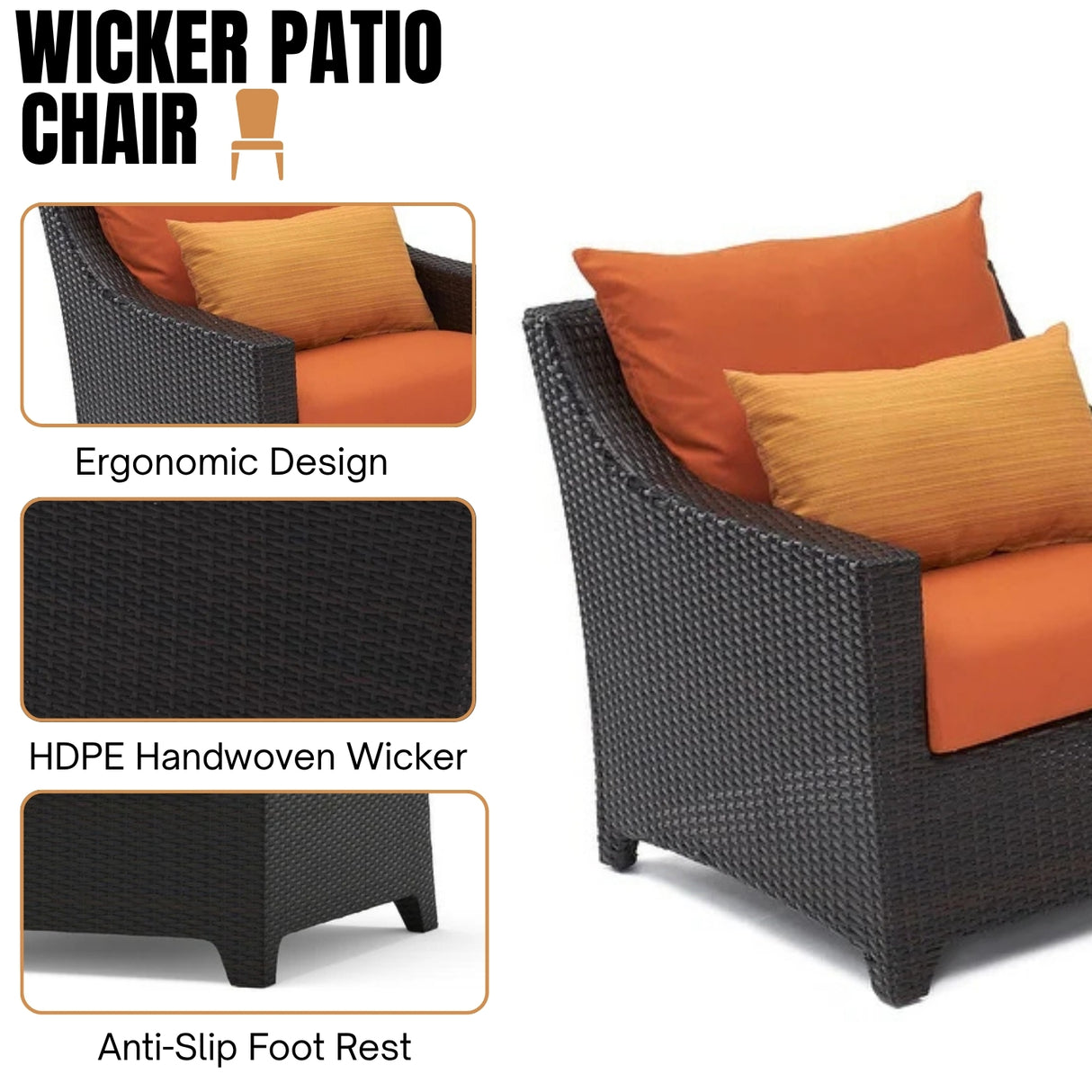 All Weather Outdoor Wicker Garden L-Shape Sectional Conversation Set