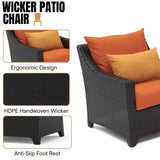 All Weather Outdoor Wicker Garden L-Shape Sectional Conversation Set